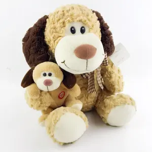 Factory New Arrival Stuffed Animals Cute Dog Mummy with Little Dogs Plush Toys for Kids Play Toys