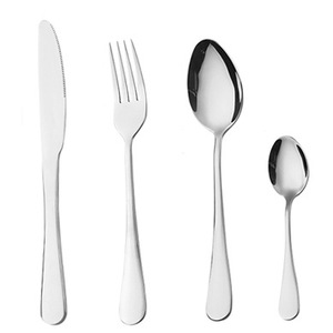 24-Piece sang trọng dùng một lần kinh doanh Bộ đồ ăn đặt 1010 Tây bít tết dao muỗng nĩa PVD bề mặt thép không gỉ cho khách sạn - Product Image 5