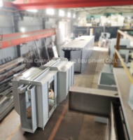 Ligne de revêtement électrostatique manuelle Changhe de 12 mètres de long pour profilés en aluminium, machine de revêtement métallique avec four de cuisson et cabine