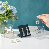 Présentoir à boucles d'oreilles en acrylique transparent pour clous d'oreilles et bijoux