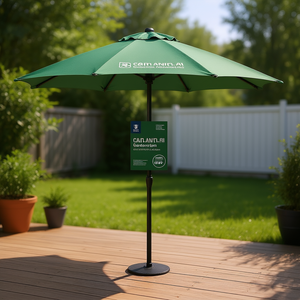 Sombrilla de Jardín SOM ANIMAL de 3 Metros, de Poliéster, con Altura Ajustable y Manivela, con Base - Product Image 2