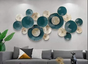 Modern Metal <b>Art</b> Wall <b>Clock</b> Silent Quartz Analog Decorative Hanging <b>Clock</b> Scenic Irregular Floral Wall Decor for Living Room - Product Image 5