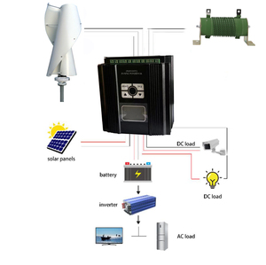 Éolienne <span class=keywords><strong>à</strong></span> axe vertical 600W 12V, système d'énergie éolienne, générateur d'énergie alternative - Product Image 4