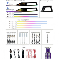 Kit de modification de l'éclairage ambiant intérieur 64 couleurs pour BMW Série 3 Série 4 2013-2019 Installation non destructive