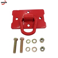 Anneaux de préhension robustes en acier forgé à visser avec plaques rouges compatibles pour tracteurs, camping-cars, UTV, camions