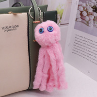 Porte-clés en peluche pieuvre mignonne et moelleuse, animal marin doux, pendentif de sac, cadeau pour filles
