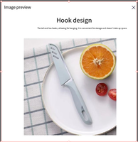 Éplucheur multifonctionnel en plastique PP et acier inoxydable, petit couteau à fruits/légumes/cuisine, durable, portable, pour la cuisine en plein air