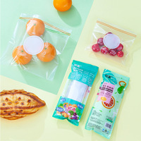 Sac à zip-lock de qualité alimentaire double joint osseux pour chewing-gum aliments pour animaux domestiques cuisine ménagère réfrigérateur distributeur pour froid congelé