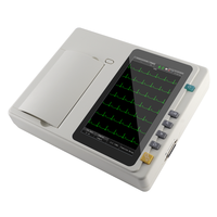 Electrocardiógrafo Portátil Digital de 3 Canales y 12 Derivaciones QD-ECG301 con Pantalla Táctil de 7 Pulgadas, Batería Recargable y Certificación ISO13485