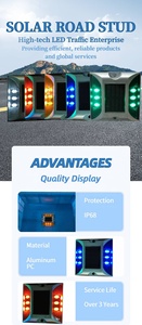 Productie van IP68 CE-gecertificeerde reflecterende veiligheidsverlichting voor opritten, knipperende LED-zonne-aangedreven wegmarkeringen, verkeersmarkeringen - Product Image 3