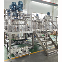 Mélangeur automatique de dentifrice en acier inoxydable avec agitateur et aspiration, capacité 1000 L, puissant pour la fabrication de dentifrice