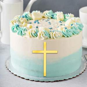 10 Uds 3,82 "X 5,59" oro Cruz pastel Toppers bautismo <span class=keywords><strong>Primera</strong></span> <span class=keywords><strong>Comunión</strong></span> pastel Topper cumpleaños fiesta hornear pastel fiesta suministros - Product Image 5