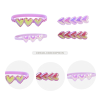 Vente en gros de nouveaux bandeaux pour cheveux pour enfants, doux et brillants, avec diamants, bandeau princesse de dessin animé, accessoires, cheveux d'amour en forme de cœur pour filles
