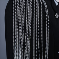 Blazer Homme Scintillant à Paillettes Noires et Argentées, Veste de Costume à Paillettes pour Mariage, Fête, Scène, Costume de Danse, Col Châle, Coupe Slim, Manteau de Banquet