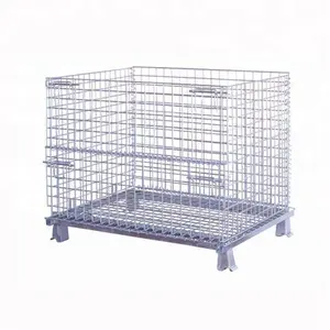 Heavy-Duty Stackable Steel Roll Iron Racking Equipment Storage Cage Wire Mesh Container