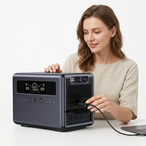 แบตเตอรี่แพ็คแบบชาร์จได้4608Wh 2400W เพียวไซน์เวฟแหล่งจ่ายไฟแบบพกพาสำหรับการผจญภัยกลางแจ้งและการเดินทาง OEM ODM - Product Image 3