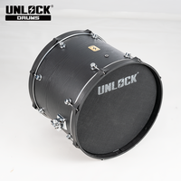 Tambour basse noir de 22 pouces de haute qualité, instrument de percussion en caoutchouc avec un timbre unique et varié