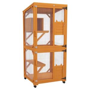 Madera gato Villa nido cama jaula casa personalizable fábrica venta elegante gato jaula escaparate criadero mascota arte exhibición caja de regalo - Product Image 1