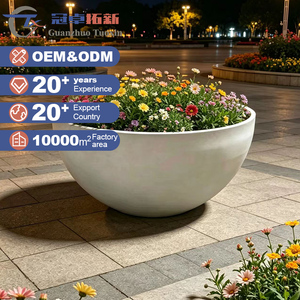 Pots de fleurs en pierre personnalisés OEM pour jardins botaniques et projets d'ingénierie municipale à grande échelle - Product Image 5