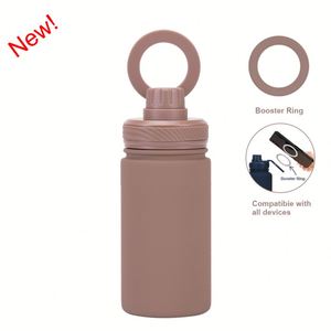 Bouteille d'eau sport en acier inoxydable 350 ml, à large ouverture, portable, avec adsorption magnétique, tasse thermique 316L - Product Image 4