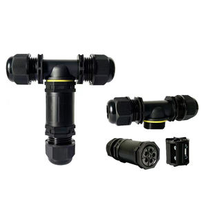 M16 in plastica IP68 connettore per cavo impermeabile tipo T giuntura rapida 2pin in Nylon nero PA66 connettori per uso esterno CE UL94 - Product Image 6