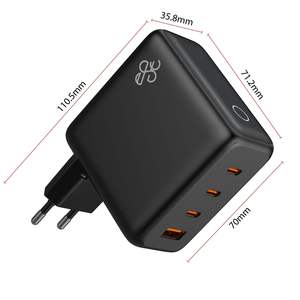 <span class=keywords><strong>Chargeur</strong></span> GaN 140W PD3.1 à charge rapide <span class=keywords><strong>avec</strong></span> 4 ports USB-C/A, écran intelligent AI pour téléphones, tablettes et ordinateurs portables - Product Image 5