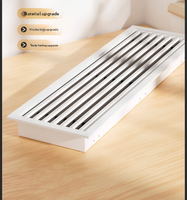 Diffuseur d'air carré en aluminium - Design moderne pour la ventilation des sous-sols, entrepôts et ateliers avec prise d'air linéaire