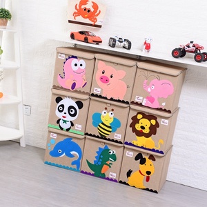 Tùy chỉnh sản phẩm mới ráp bin phòng khách tổ chức Hộp đồ chơi tổ chức có thể gập lại vải lưu trữ hộp - Product Image 6