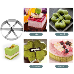 Stampo Rotondo in Acciaio Inox <span class=keywords><strong>per</strong></span> Tagliare Torte con 6 Lame Uguali/Set di 6 Utensili da Forno - Product Image 4