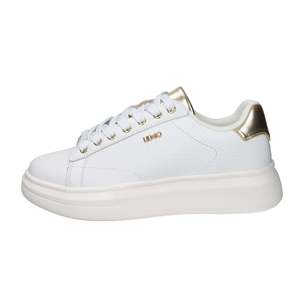 Zapatillas Deportivas con Plataforma y Cordones para Mujer Liu-Jo, Modelo Babol 01, Color Blanco Dorado 39, Lona Acolchada, Modernas, para Todas las Temporadas - Product Image 1