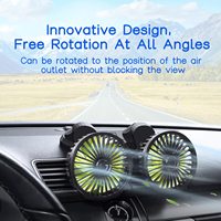 Ventilateur de refroidissement de voiture électrique à Double tête réglable à 360 degrés ventilateur de Circulation d'air en plastique alimenté par USB pour camion berline SUV RV