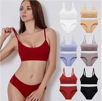 Ensemble de soutien-gorge sans armatures pour femme, haut dos nu élégant pour fille avec rembourrage, vêtements de nuit confortables et ajustés
