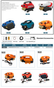 <span class=keywords><strong>Moteur</strong></span> en cuivre 150-250Bar nettoyeur haute pression électrique multifonction petit équipement de lavage de voiture Portable haute pression Jet laveuse - Product Image 5
