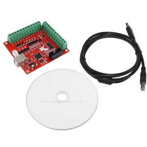 Toptan Mach3 tahrikli CNC hareket kontrol kartı kiti ile uyumlu Win7/XP 4 eksen USB CNC kontrol kartı 100Khz kesme panosu