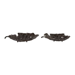 Ciotole decorative in metallo a forma di foglia per decorare il tavolino da caffè, centrotavola moderno, complemento d'arredo elegante per la cucina. - Product Image 4