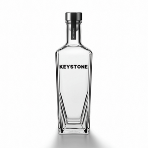 Botella de Vidrio Keystone de Nuevo Diseño para Whisky, <span class=keywords><strong>Vodka</strong></span> y Tequila, Estilo Plano, Tapa Corona, Impresión Serigráfica, Embalaje en Caja, Precios con Descuento en China - Product Image 4