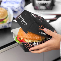 Boîtes à emporter pour hamburgers, sushis, sandwichs, fast-food, personnalisables, imprimables, recyclables, biodégradables, jetables, de qualité alimentaire