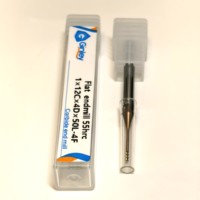 Fraise à queue plate Ginley en carbure de tungstène, revêtement en étain, à col long, micro-billes, 55HRC, petit diamètre, personnalisable ODM
