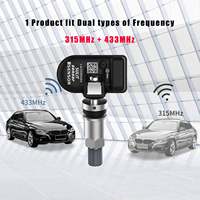 CGSULIT 2025 Nueva Versión TS01 433 y 315MHz Sensores TPMS Universales 2 en 1 Compatibles con Más de 2500 Autos Sistema de Monitoreo de Presión de Neumáticos