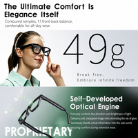 Kacamata Audio AI Glory 2026 Terbaru G4 Mono Waveguide HUD Terjemahan Konduksi Tulang Open Ear 45g Kontrol Suara Sentuh IP44