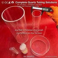 Tubo de Vidrio de Cuarzo Transparente Resistente a Altas Temperaturas con Servicios de Corte, Doblado y Soldadura, Venta de Fábrica