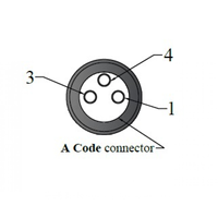 Field Wireable M8 a Código 3 Pin Terminal de tornillo hembra recto Sin blindaje Aleación de cobre IP68 4A 250V Conector Proveedor indio