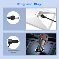 Convertidor Elevador de Voltaje Starlink Mini de 10-28V a 30V 3.5A con Cable Blindado de Cobre Puro 16AWG y Pantalla LED