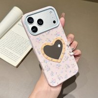 Étui de téléphone portable pour fille avec design floral Lichicase pour Honor X7C X6B Play 60 Plus avec miroir de maquillage intégré