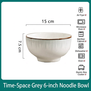 Juego de Vajilla de Porcelana Fina HighLooks, Nueva Colección Ecológica de Estilo Nórdico para Fiestas y Uso Doméstico - Tazones para Arroz, Fideos y Sopa - Product Image 5