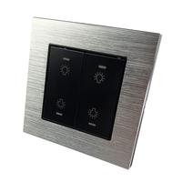 Module de commutation clé, interrupteur de réinitialisation murale, avec led brossée, pour système de commande de maison intelligente kc868, 86 pièces