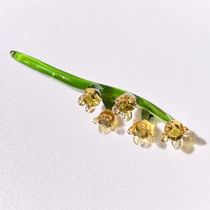 Fábrica al por mayor hecho a mano arte popular nórdico decorativo cristal coloreado Muguet <span class=keywords><strong>flor</strong></span> adornos Art Deco para Decorativo Artificial - Product Image 4