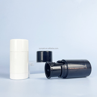Récipient en plastique cylindrique personnalisé de 60ml bouteille ABS étanche à l'air recyclable emballage de bâton et de lotion déodorant à torsion