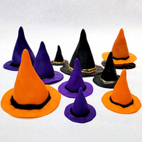 Chapeau de sorcière miniature en résine pour Halloween, ornement artisanal pour maison de poupée, décor de scène de diorama
