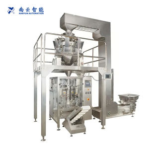 Machine d'emballage VFFS certifiée CE, économique et à haute efficacité, et peseuse multi-têtes pour les snacks, les frites, les noix, les bonbons, les aliments pour animaux de compagnie - Product Image 2